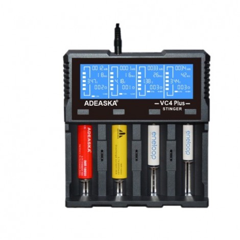 Adeaska VC4 Plus 4-Slot Intelligent Battery Charger